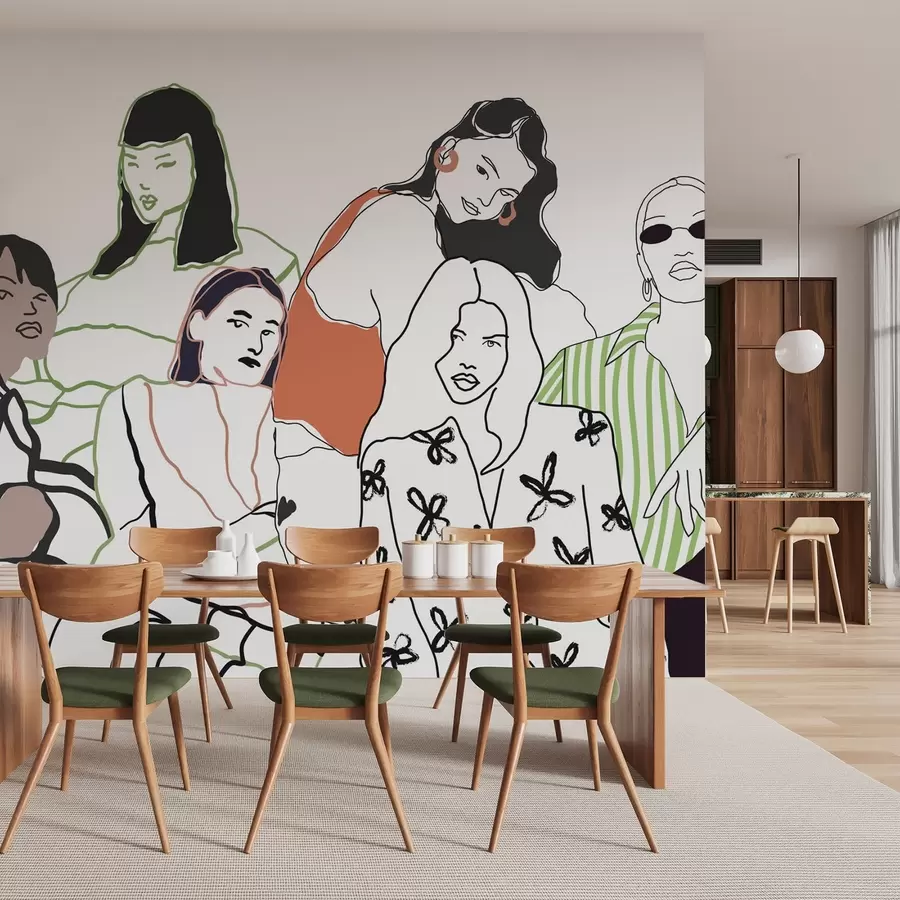 murais de parede Raparigas w04359