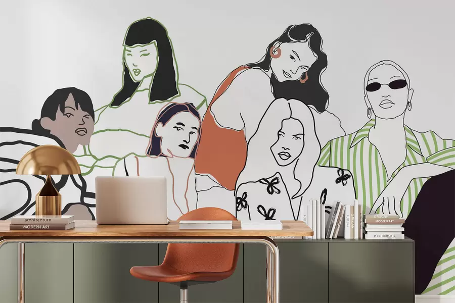 murais de parede Raparigas w04359