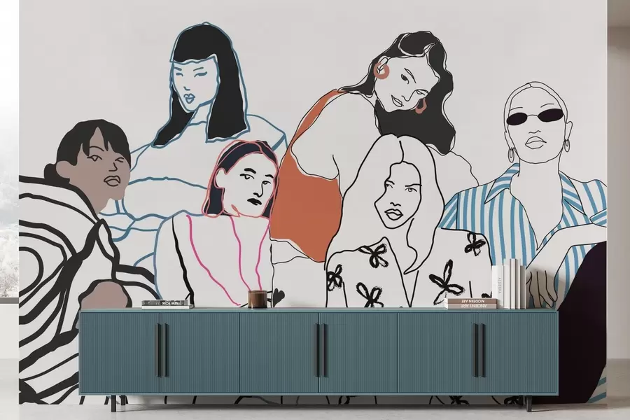 murais de parede Raparigas w04359v1