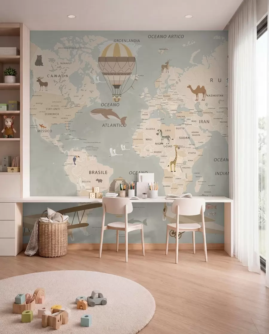 murais de parede Pequeno atlas em italiano u79997