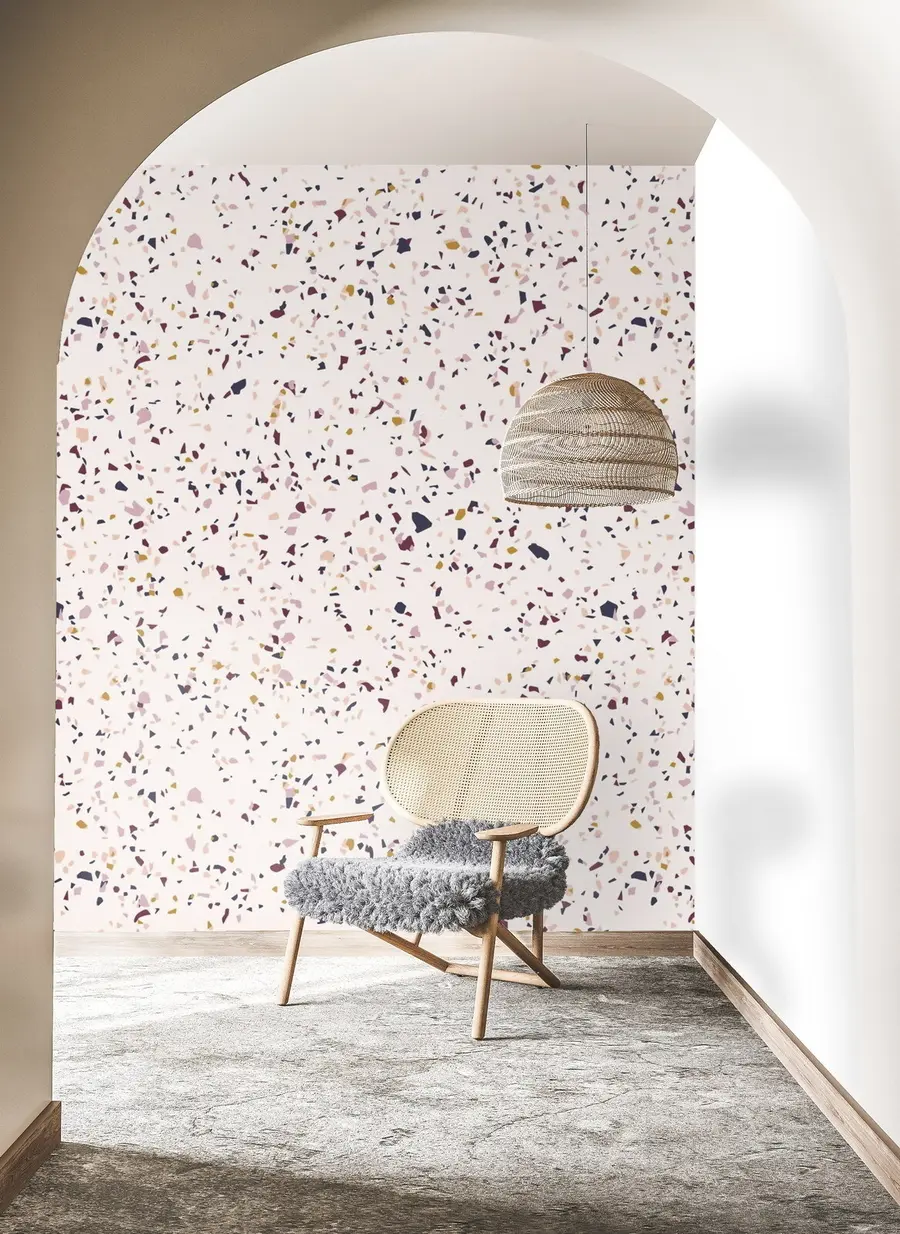 murais de parede Efeito migalha de cor, estilo Boho u71766