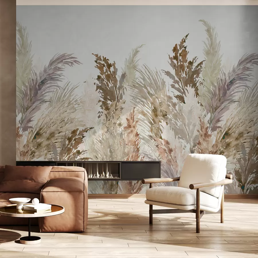 murais de parede Grama de estepe. estilo aquarela u71779