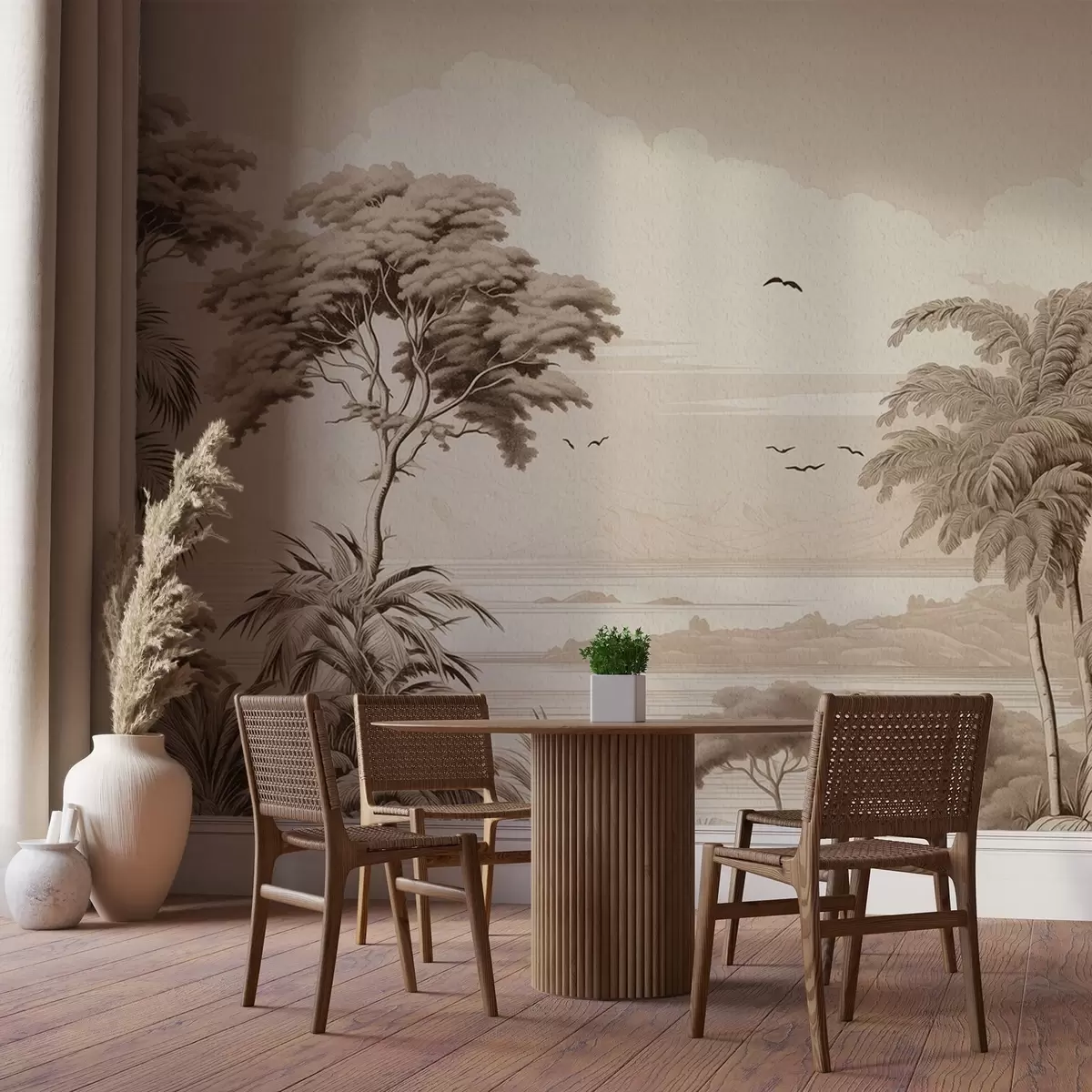 murais de parede Árvores no horizonte w04363