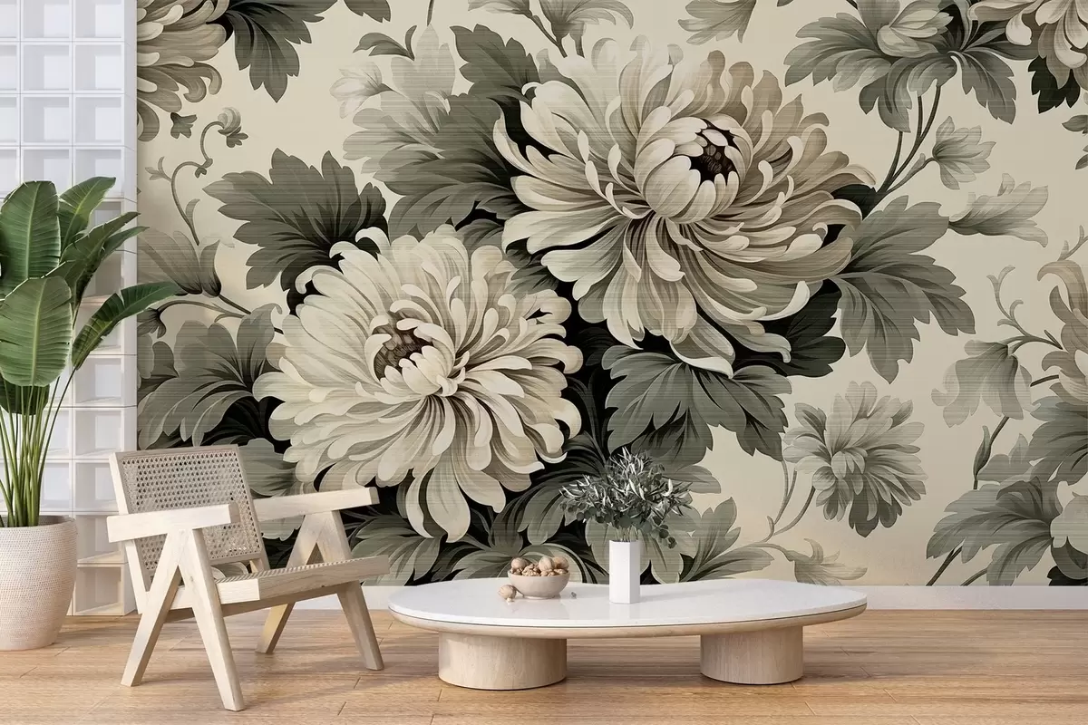 murais de parede Crisântemo em flor w04367