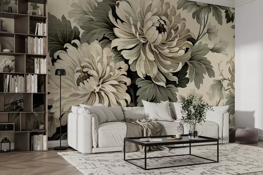 murais de parede Crisântemo em flor w04367
