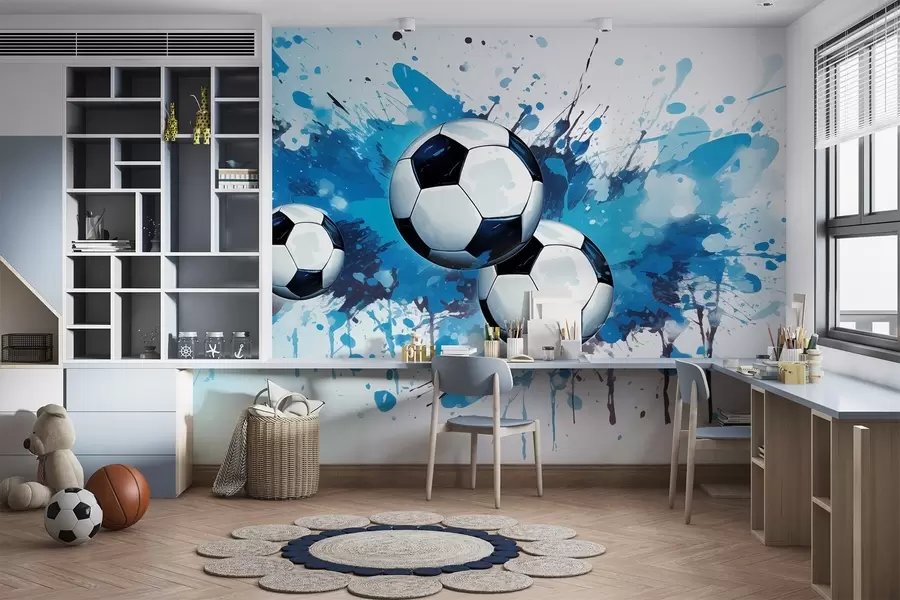 murais de parede Bolas de futebol w04373