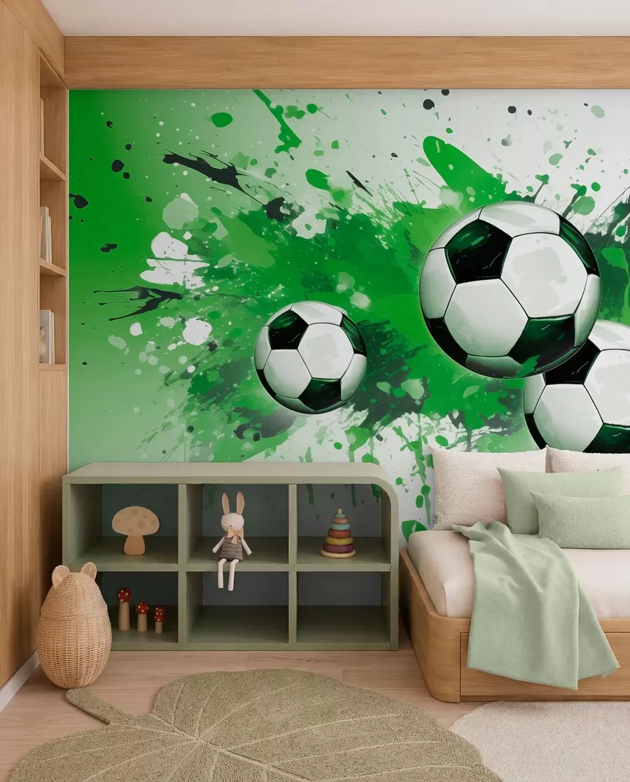 murais de parede Bolas de futebol w04373v1