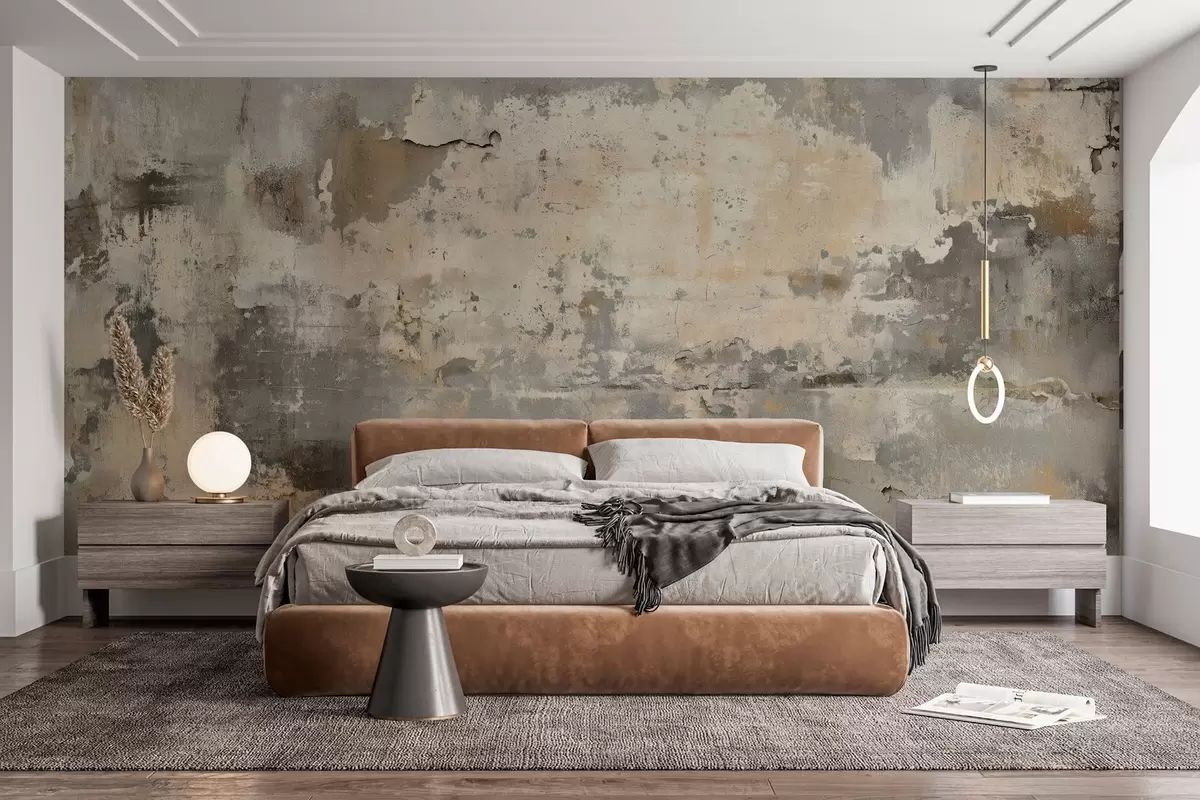 murais de parede imitação de uma parede antiga texturada w04311