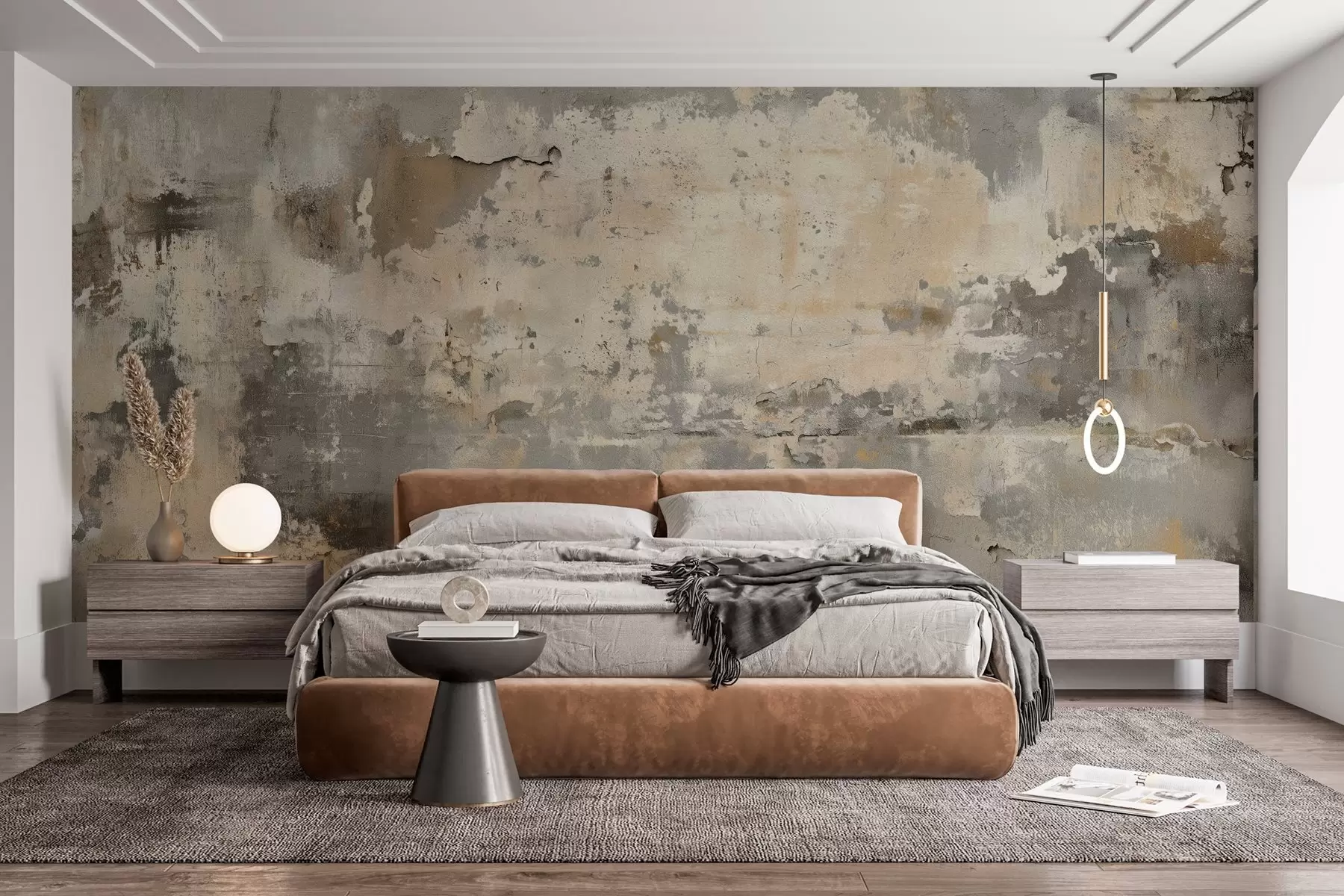 murais de parede imitação de uma parede antiga texturada w04311