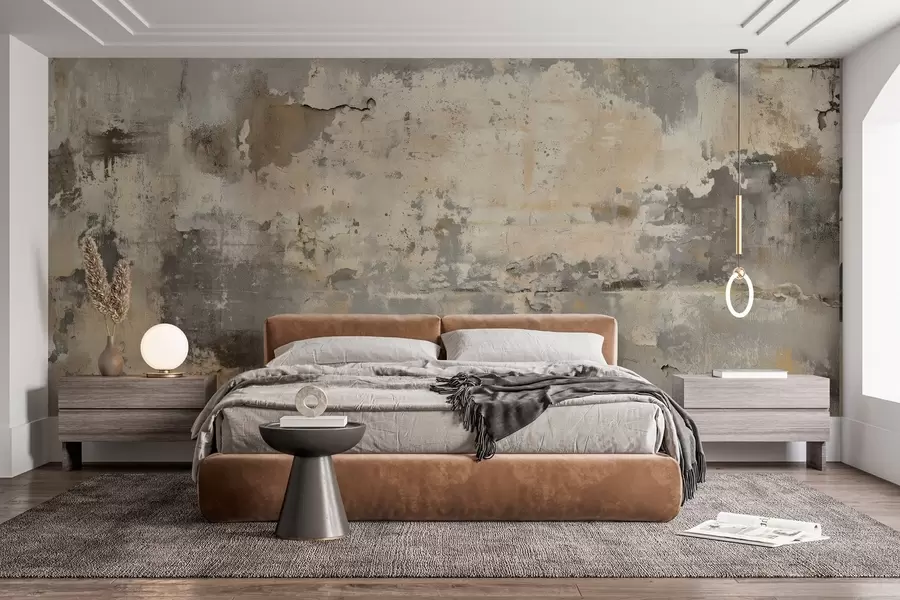 murais de parede imitação de uma parede antiga texturada w04311