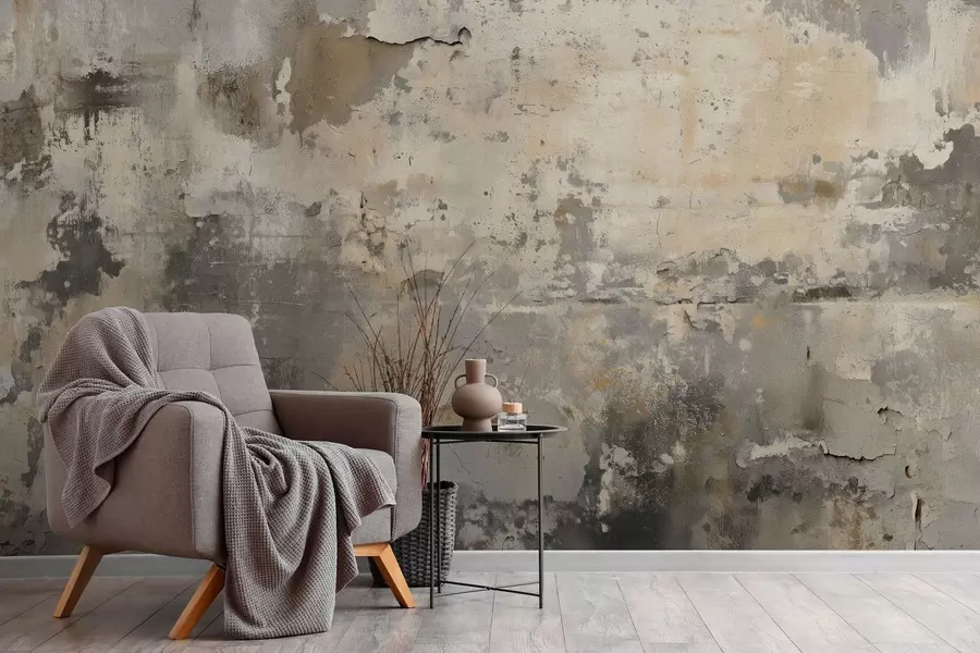 murais de parede imitação de uma parede antiga texturada w04311