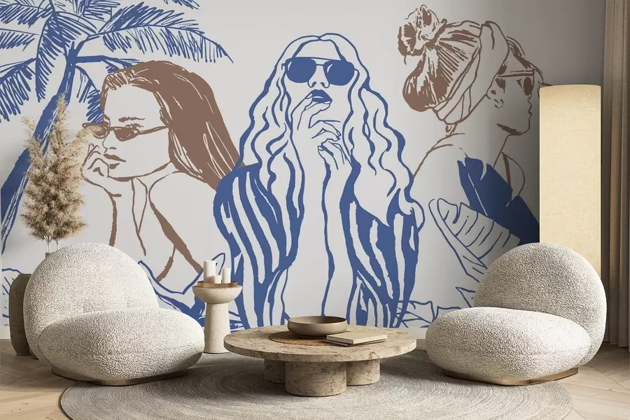 murais de parede Raparigas w04463