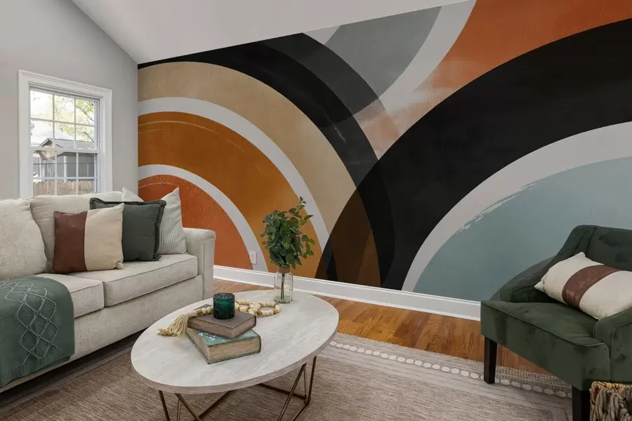 murais de parede Círculos multicolores abstractos w04425