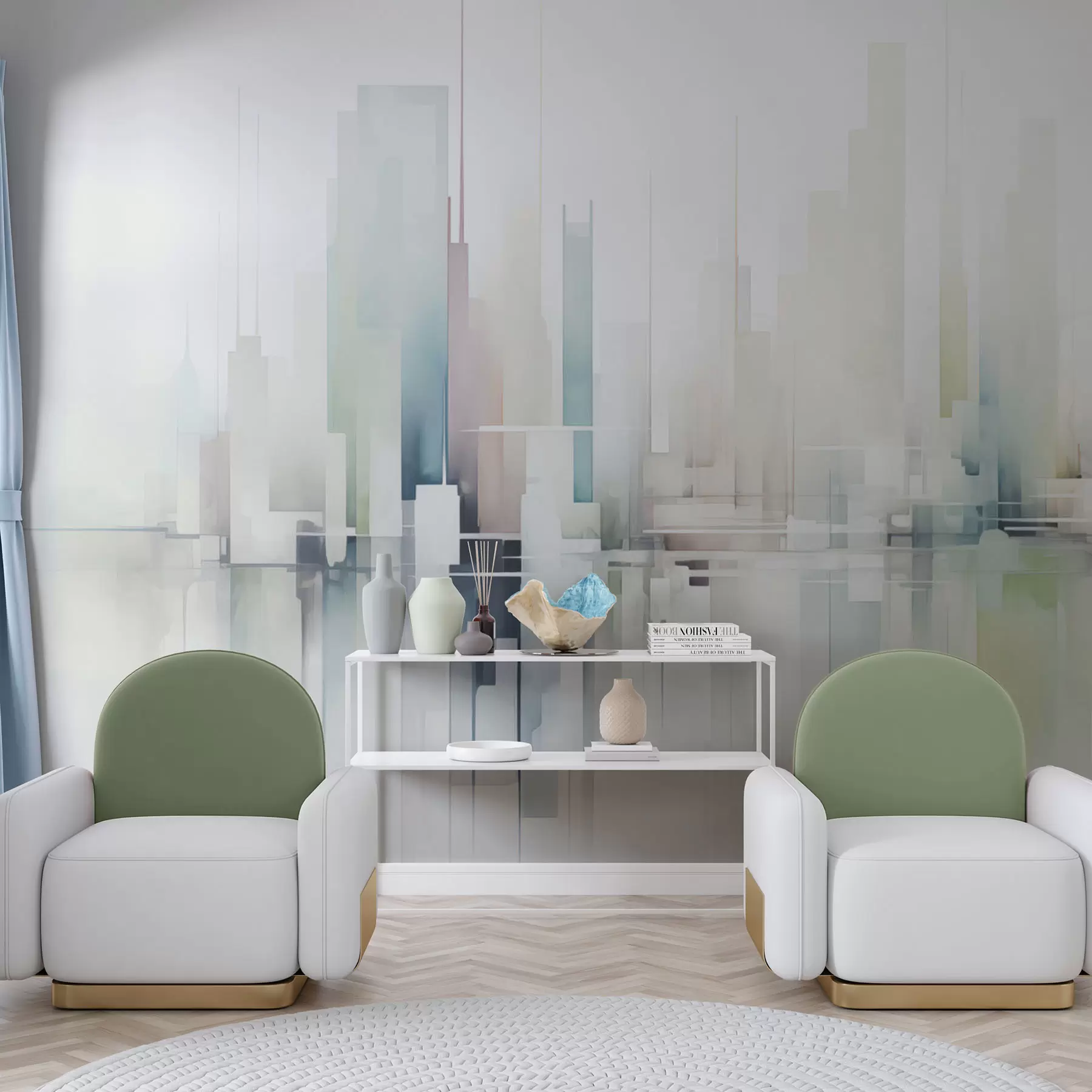 murais de parede Cidade abstrata w04488