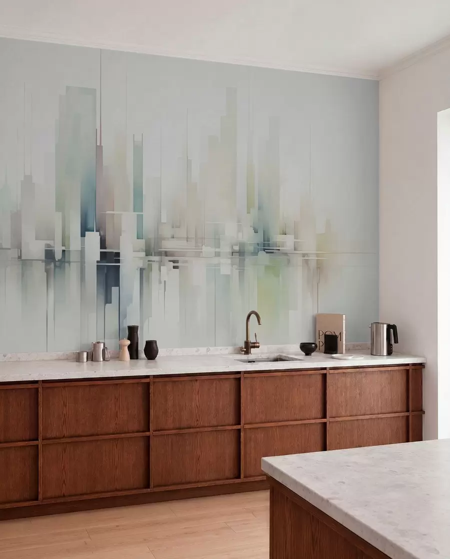 murais de parede Cidade de reflexos claros w04488
