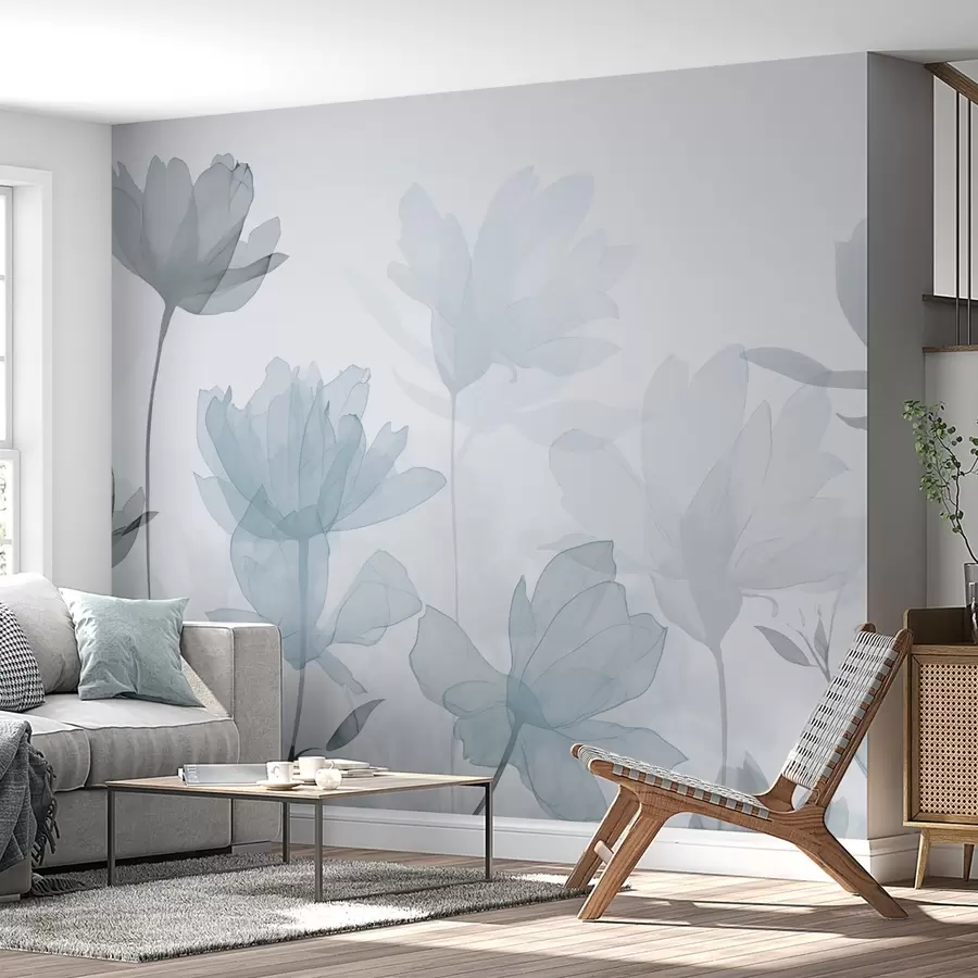 murais de parede Silhuetas de flores w04489v1