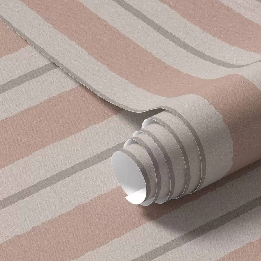 murais de parede Riscas largas bege-terracota com um toque acinzentado a00513