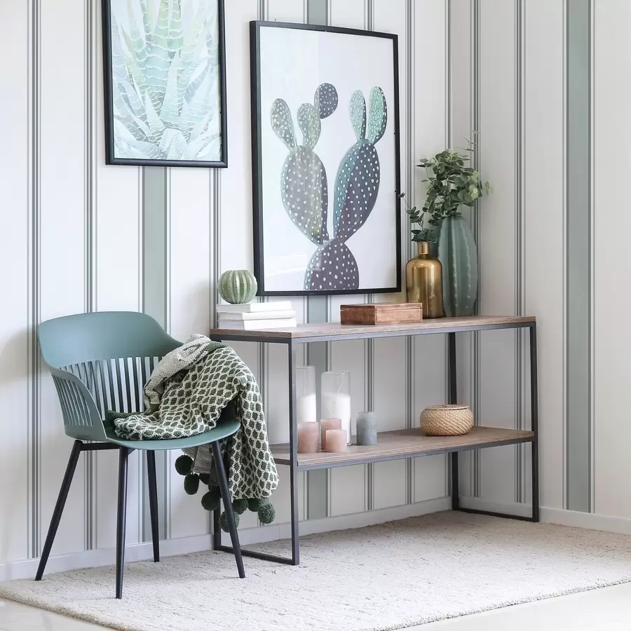 murais de parede Riscas largas numa paleta de cinzento-azul a00516