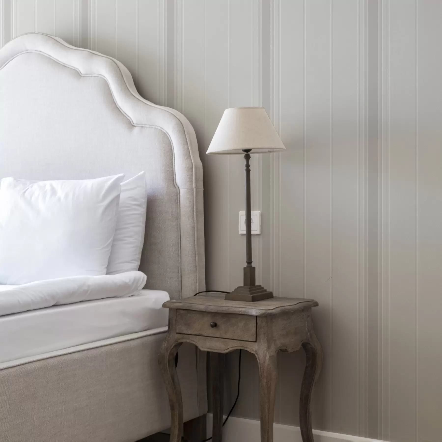 murais de parede Riscas em tom bege claro com acentos largos a00518