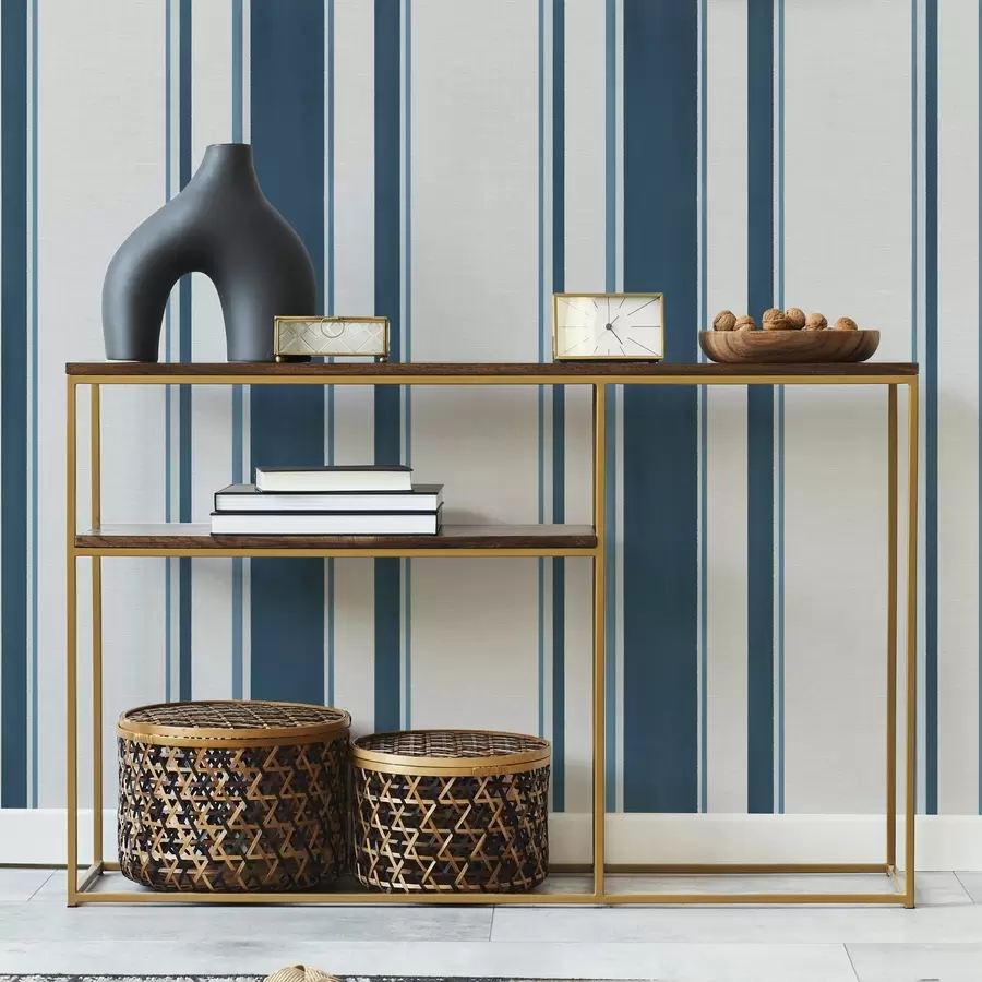 murais de parede Riscas verticais azuis e turquesa sobre um fundo claro a00528