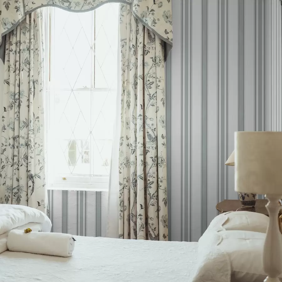 murais de parede Padrão duplo com riscas cinzentas e azuis a00554