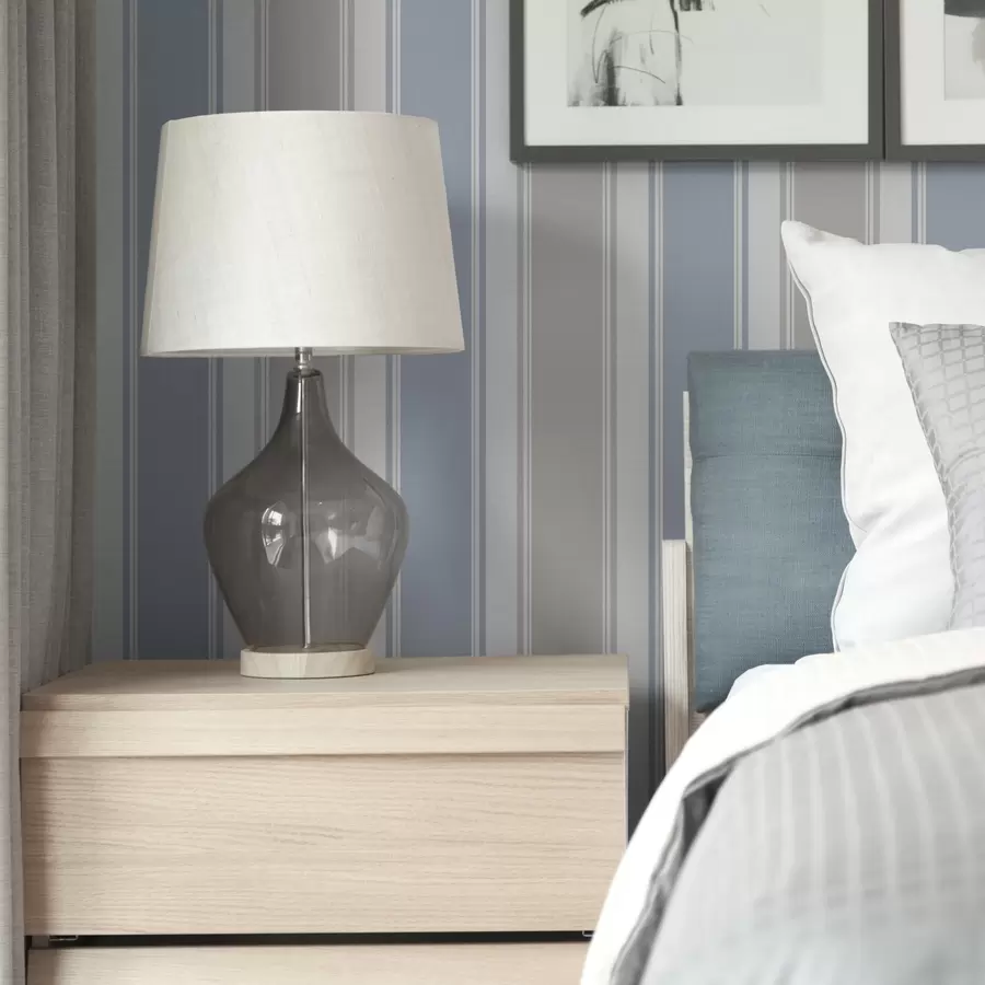 murais de parede Combinação de riscas largas cinzentas e azuis a00557