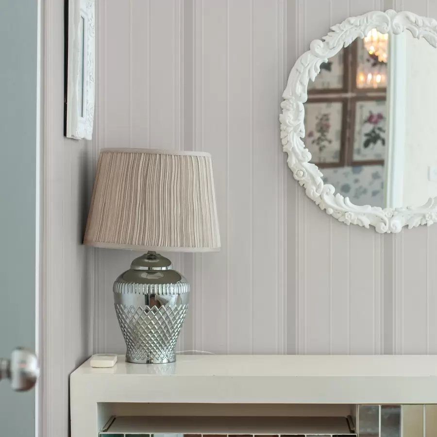 murais de parede Fundo bege com riscas finas e médias cinzento-brancas a00559