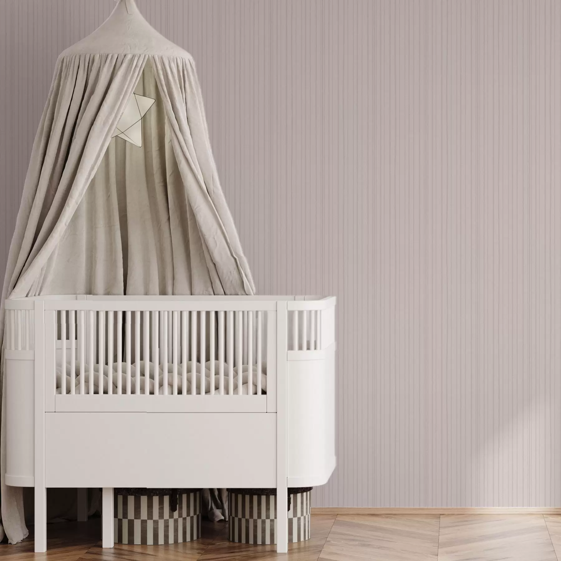 murais de parede Riscas verticais cor-de-rosa claro num estilo delicado a00567