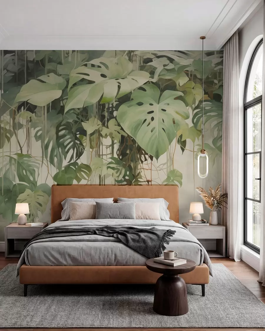 murais de parede Folhas tropicais w04525