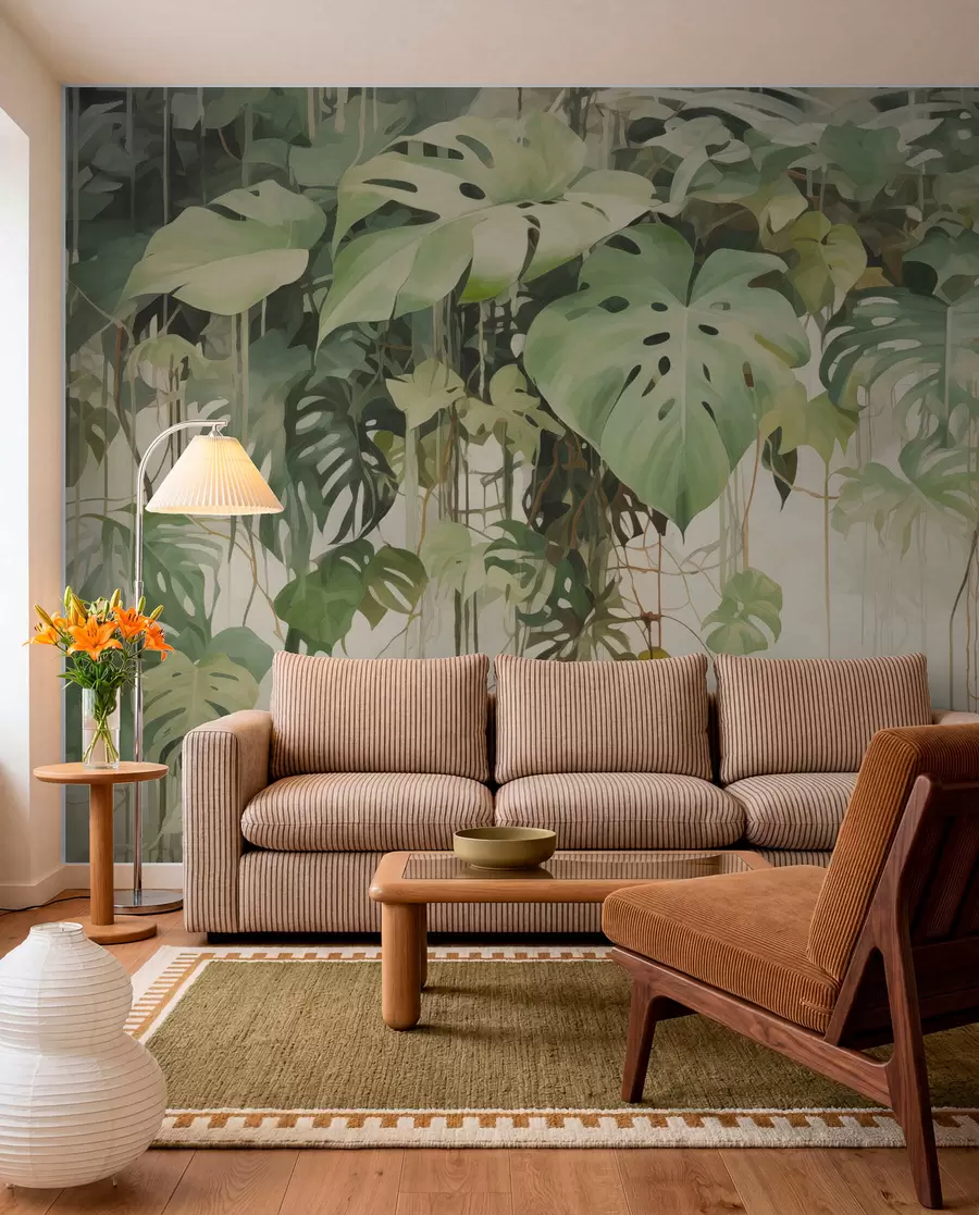 murais de parede Folhas tropicais w04525