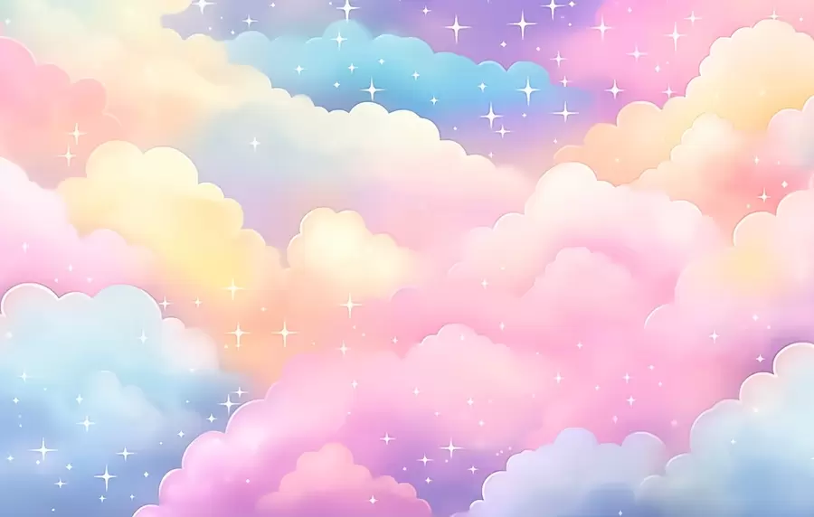 murais de parede Nuvens com estrelas w04585