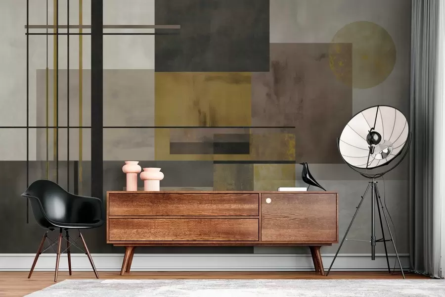 murais de parede geometria abstrata w04502