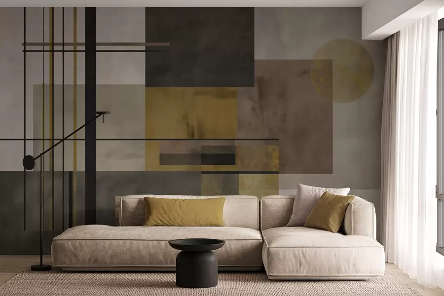 murais de parede geometria abstrata w04502