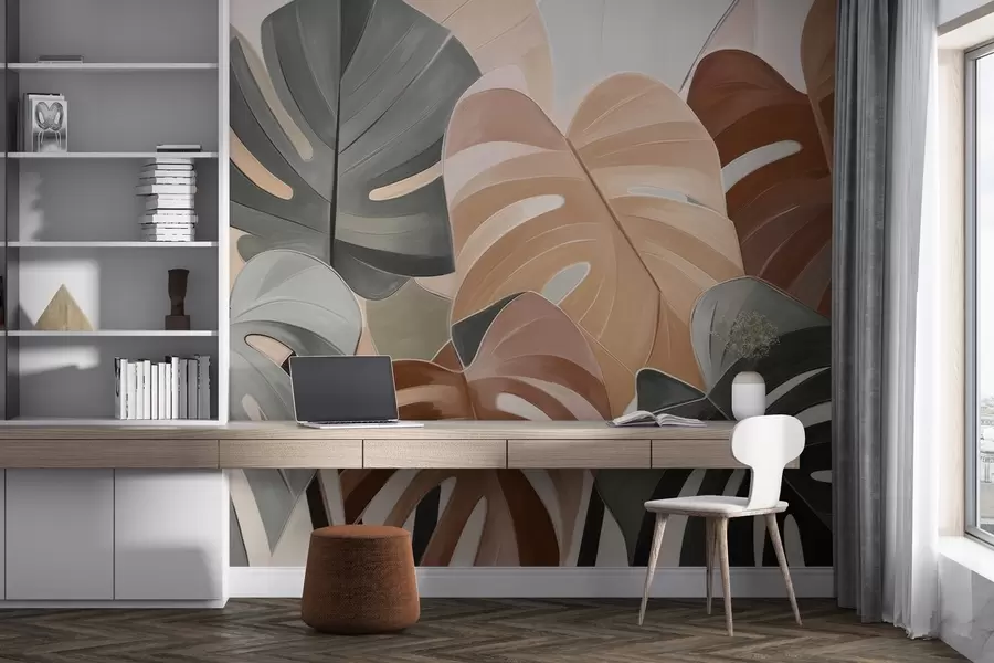 murais de parede Ritmo folhoso w04568v2