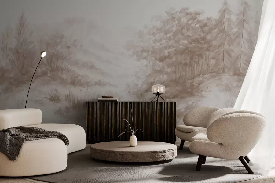 murais de parede Contornos coloridos w04572v1