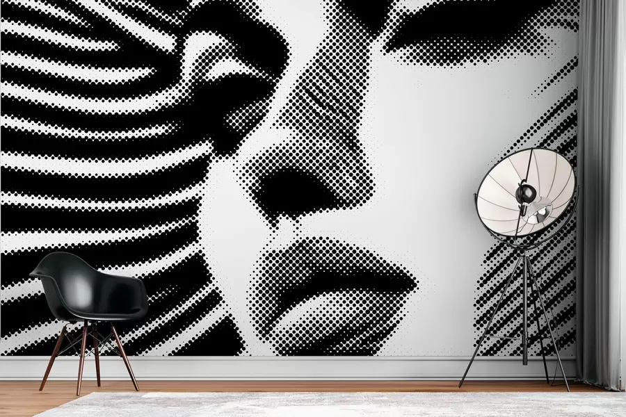 murais de parede Rosto de mulher em estilo pop art w04504