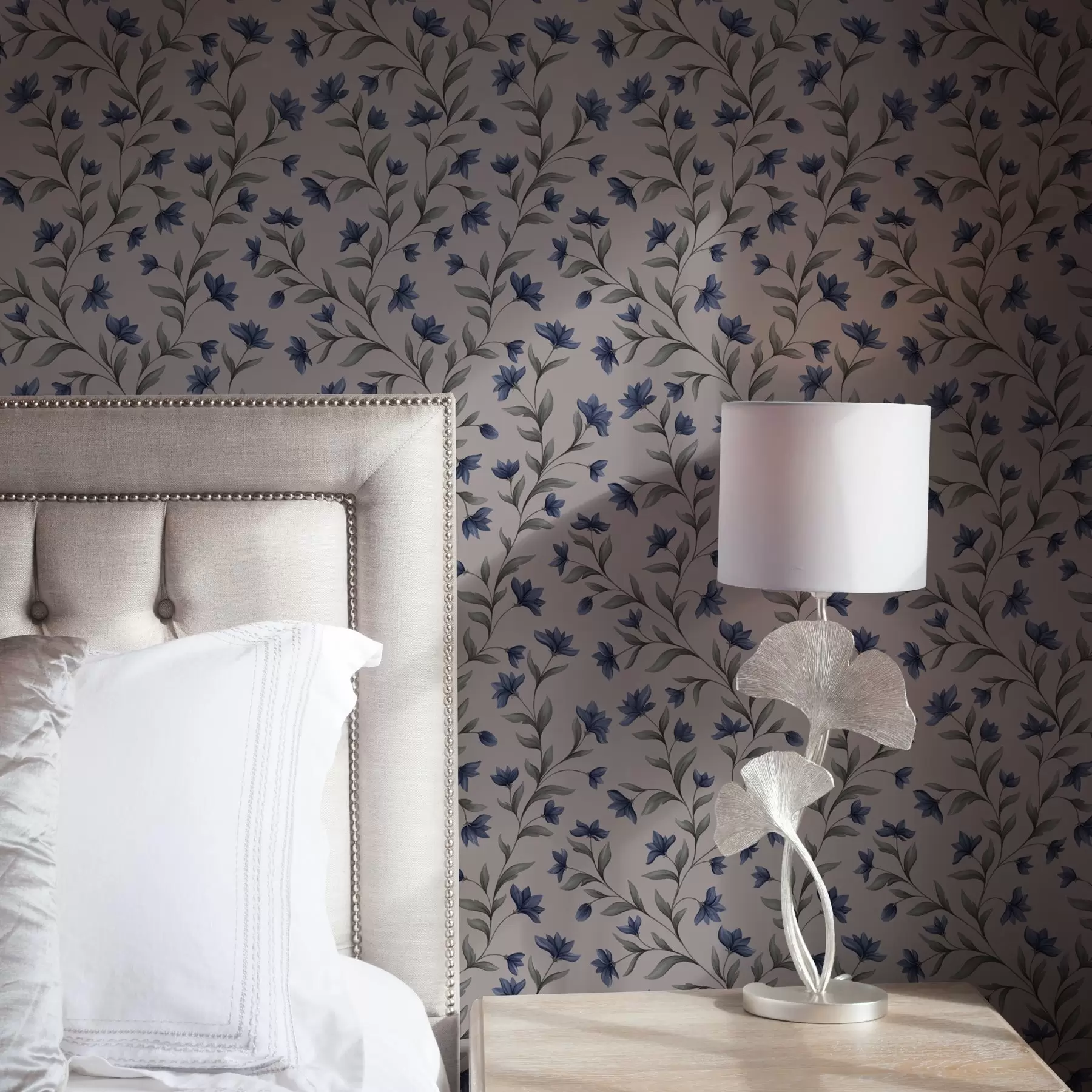 murais de parede Campânulas sobre um fundo rosa pálido a00622v2