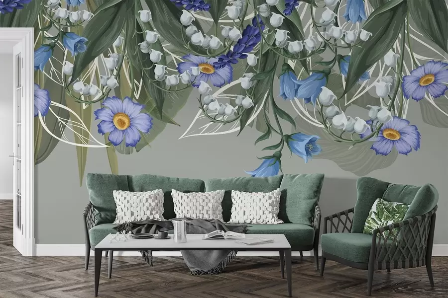 murais de parede Flores pendentes w04674