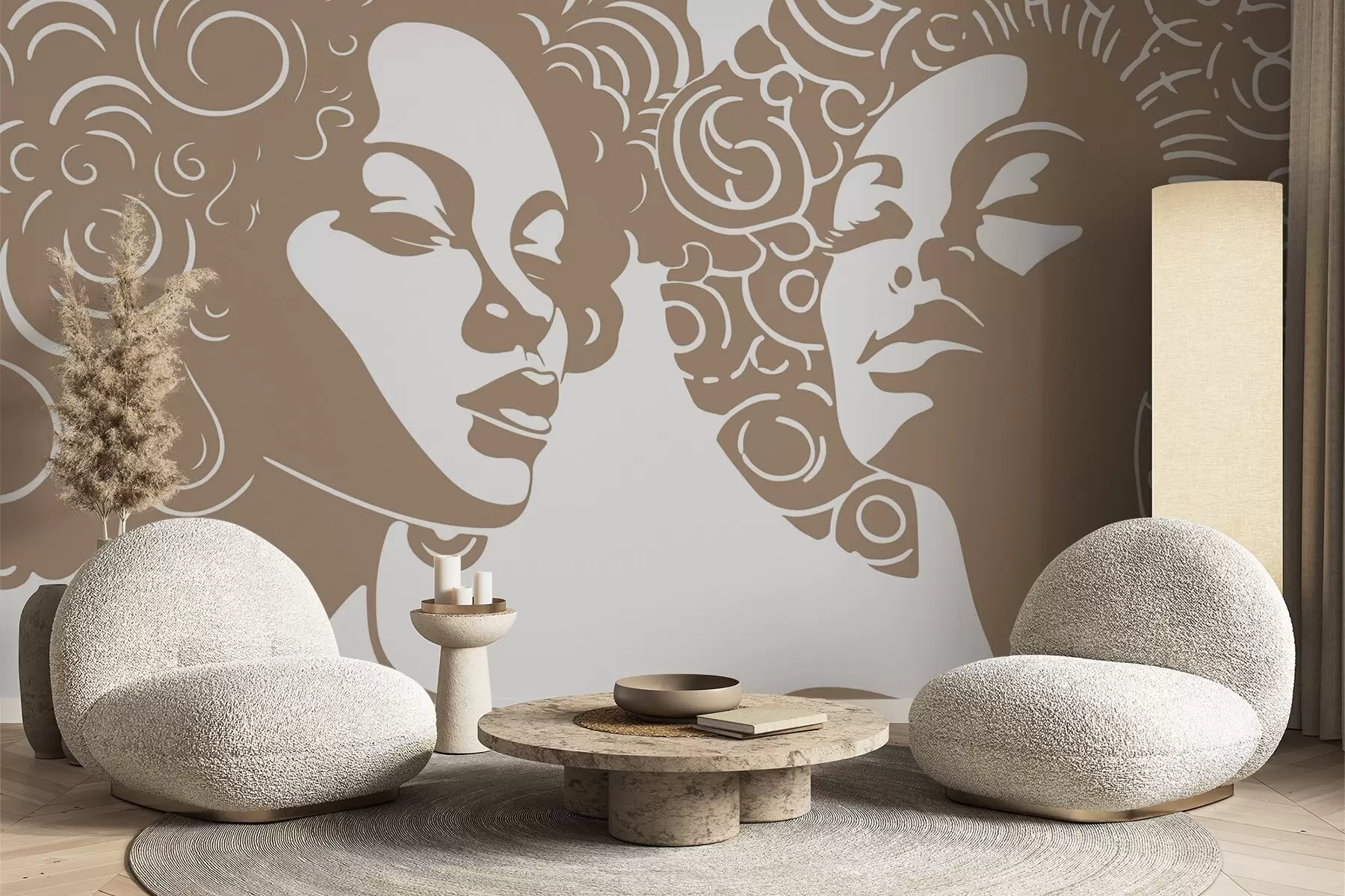 murais de parede Duas meninas w04688