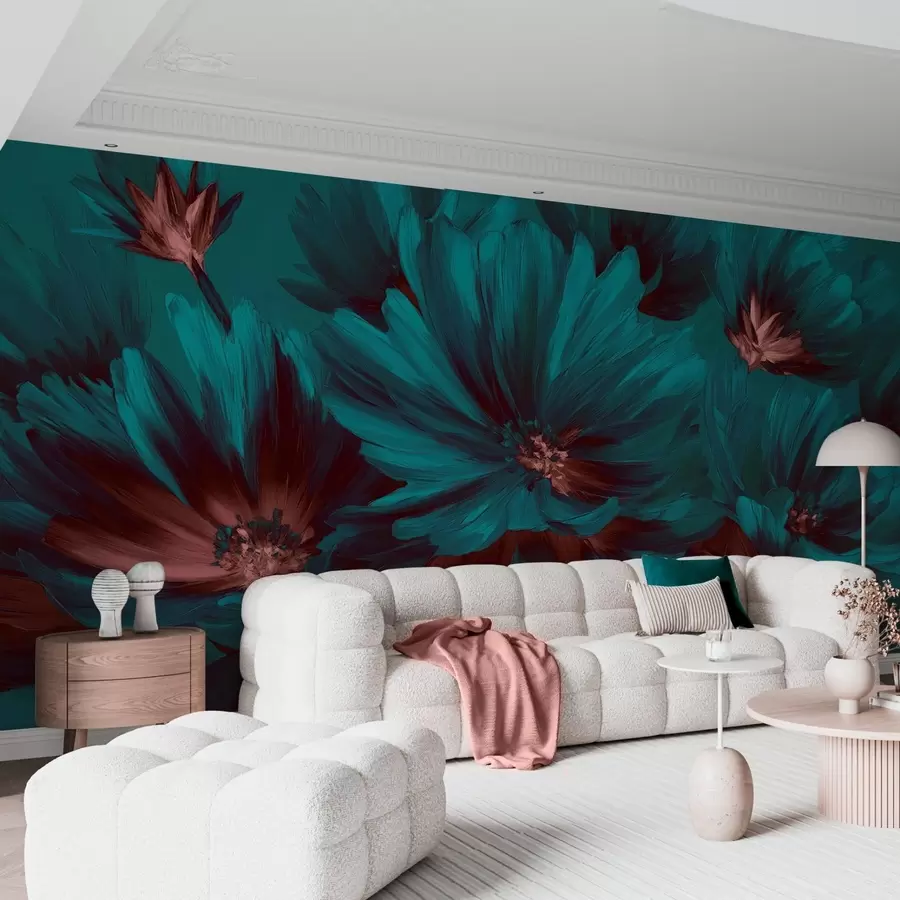 murais de parede Flores abstratas w04670v3