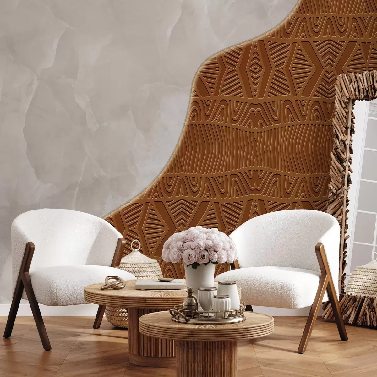 murais de parede Ornamento e concreto w04664