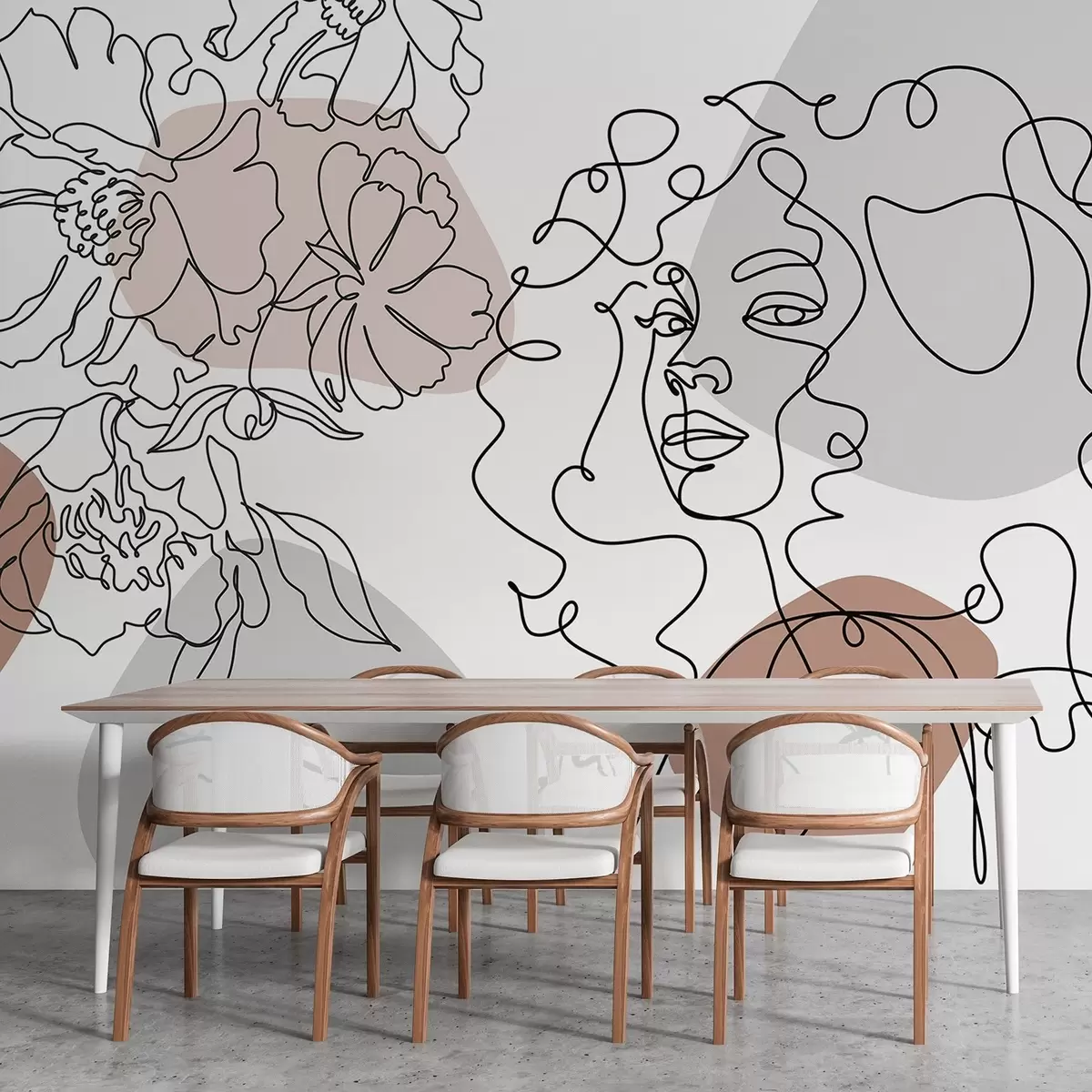 murais de parede Menina nas filas w04724