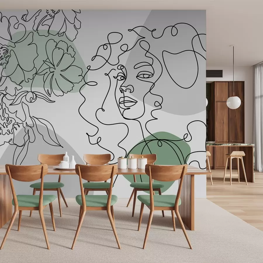 murais de parede Menina nas filas w04724v1