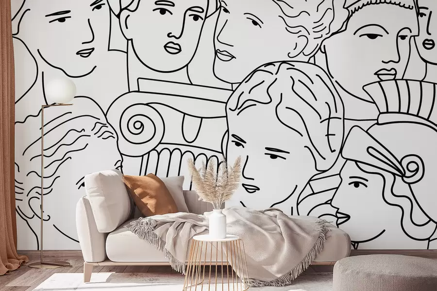 murais de parede Rostos antigos w04728