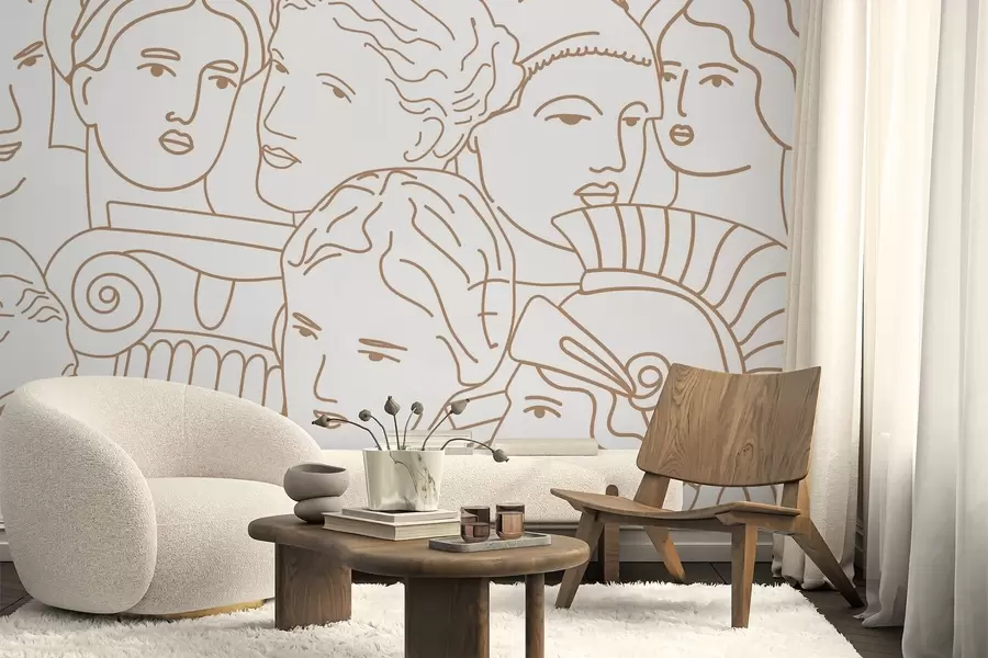 murais de parede Rostos antigos w04728v1