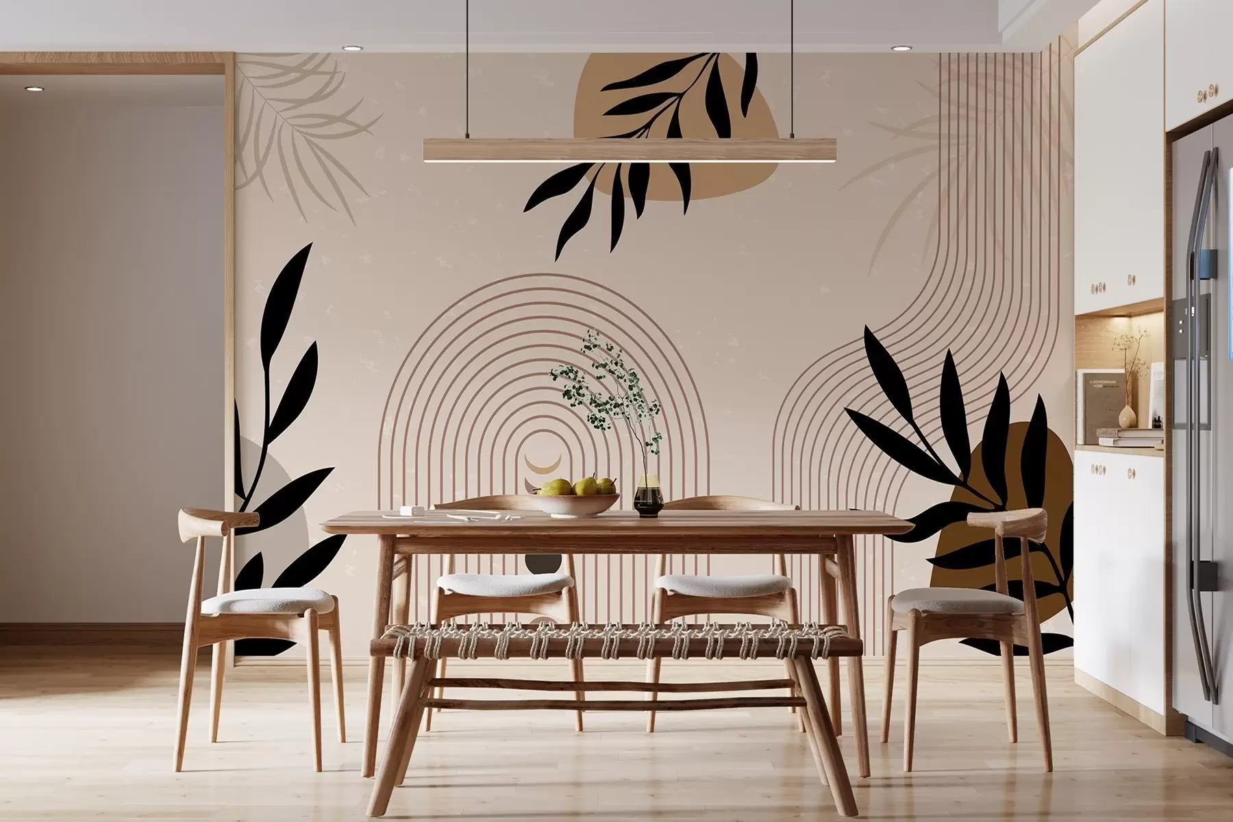 murais de parede Resumo com plantas w04745