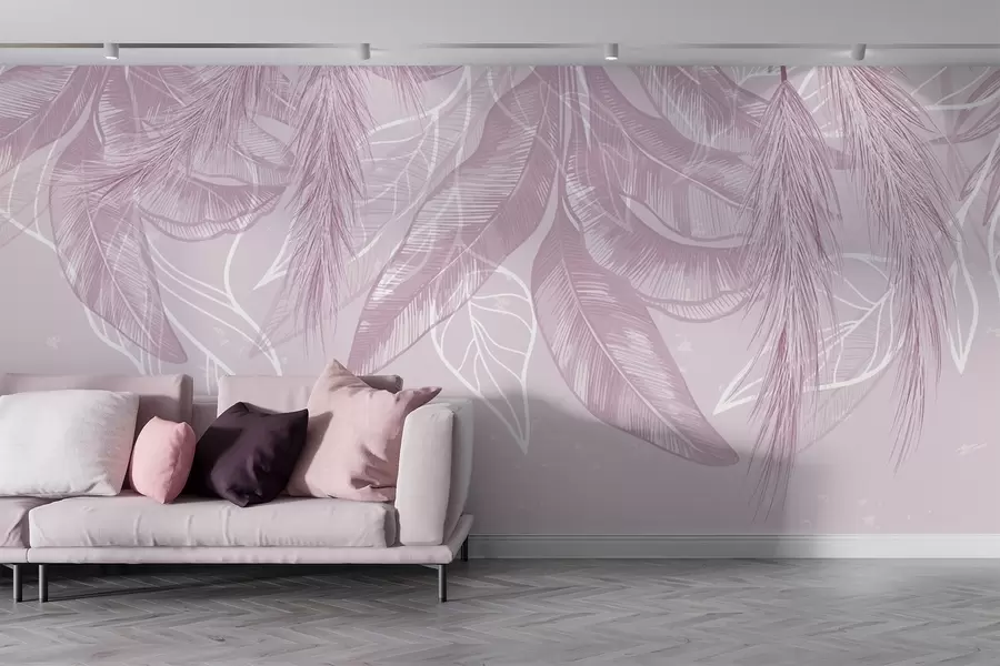murais de parede Folhas penduradas w04747v2