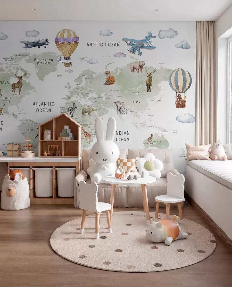 murais de parede Atlas verde em inglês c00001en
