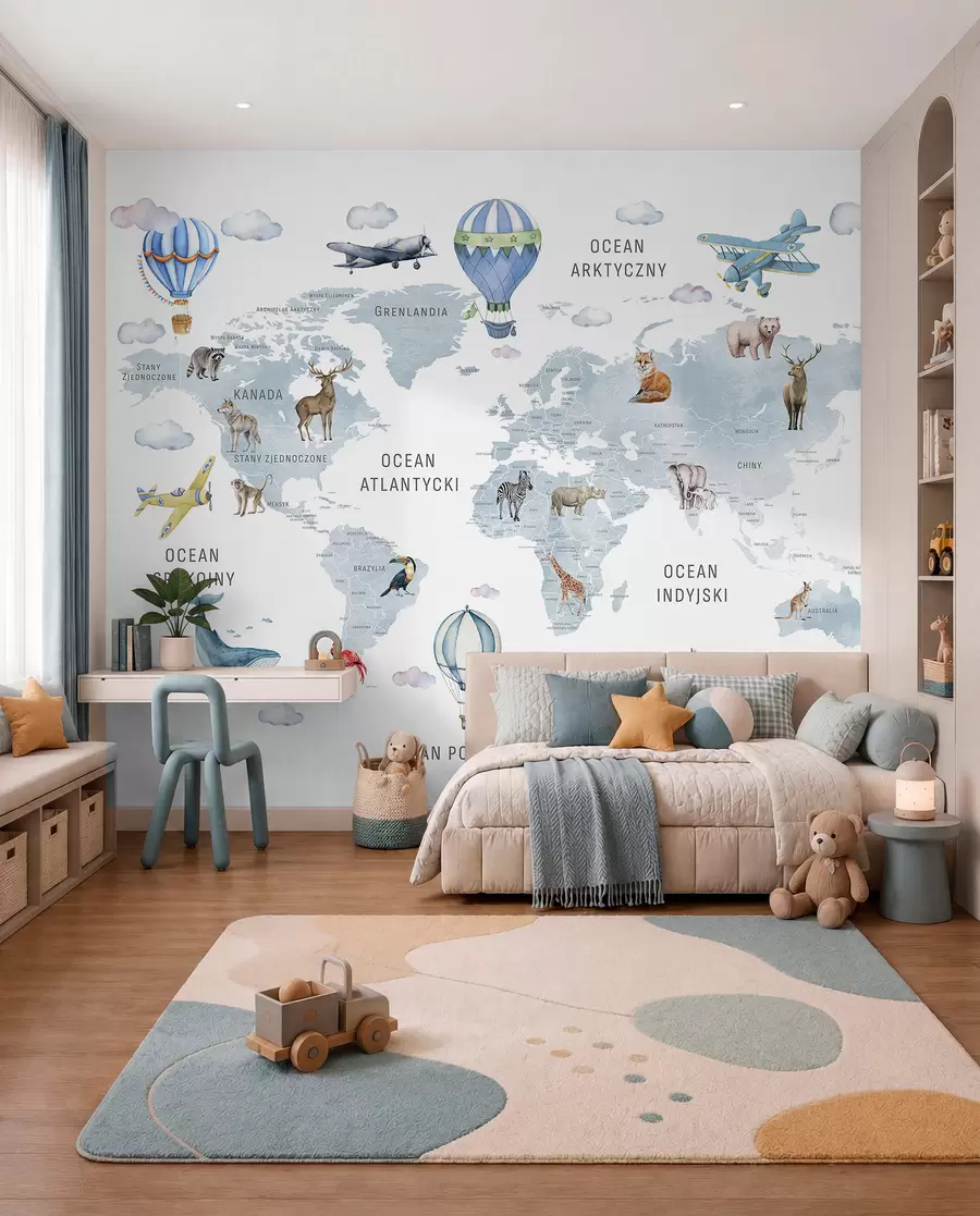 murais de parede Atlas azul em polaco c00001plv1