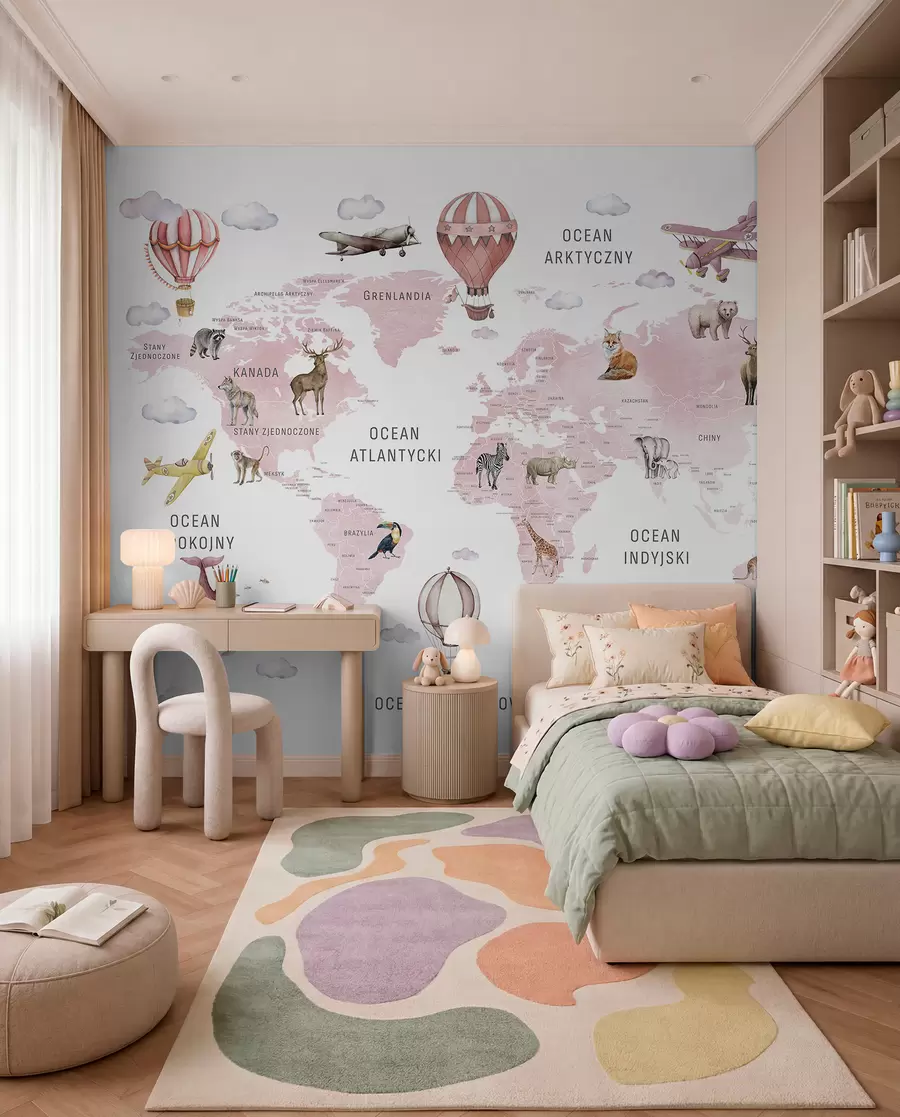 murais de parede Atlas rosa em polaco c00001plv3